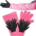 20 Pairs Disposable Nitrile Mittens Hunting Deer Gutting Mittens Cleaning Mittens Field Dressing Mittens with Long and Short Gut Mitten Combo Pack