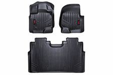 Rough Country Floor Mats for 2015-2022 Ford F-150 | SuperCrew Cab - M-51512, Black