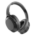 Rebocico Active Noise Cancelling Headphones, Wireless Bluetooth Over-Ear Headphones with Microphone,120H Playtime, Foldable Overhead Headphones with Deep Bass, Fast Charging for Home Travel Office