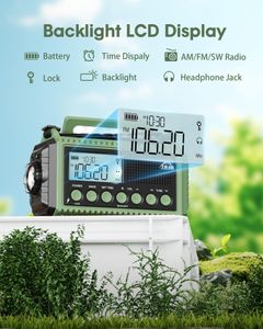 Roxicosly Emergency Solar Radio – Portable Hand Crank, AM/FM, Weather Alert