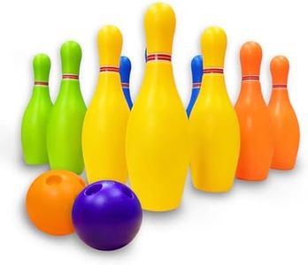 COO11 Kids Bowling Set - with 10 Pins & 2 Round Ball Educational Early Development Indoor Outdoor Games for Toddlers, Children & Adults Gits for Boys Girls Ages 3,4,5-12 Years Old