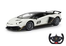 JAMARA 405172 Lamborghini Aventador SVJ 1:14 2.4GHz-Officially Licensed, up to 1 Hour Driving time at Approx. 11 km/h, Perfectly replicated Details, Workmanship, White, One Size