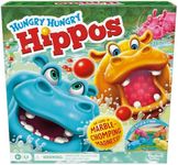 Hasbro Gaming Hungry Hungry Hippos Marble-Chomping Game for Kids, Fast-Paced Family Board Game with 4 Hippos & Marbles, Party Game for 2–4 Players, Ages 4+, Secret Santa Gift