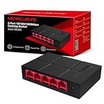 MERCUSYS 5-Port 10/100/1000Mbps Desktop Ethernet Switch/Hub, Ethernet Splitter, Saves power by up to 82%, Plug & Play, no configuration required (MS105G)