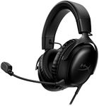 HyperX Cloud III – Wired Gaming Headset, PC, PS5, Xbox Series X|S, Angled 53mm Drivers, DTS Spatial Audio, Memory Foam, Durable Frame, Ultra-Clear 10mm Mic, USB-C, USB-A, 3.5mm – Black