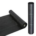 LITA Sheet Woven Weed Control Fabric 2m x 10m - UV Stabilised Black Heavy Duty 125gsm Landscape Ground Cover Membrane, 1 Pack