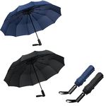 2 Pack Travel Umbrella 12 Ribs Auto Open/Close Windproof Umbrella, Waterproof Travel Umbrella, Travel Essentials Umbrellas for Rain, (Black/Blue)