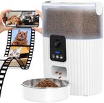 Advwin 3.5L Automatic Cat Feeder with Camera, 1080P HD Video with Night Vision, 5G WiFi Pet Feeder with 2-Way Audio, Motion Detection, Smart Timed Pet Feeder for Dogs and Cats