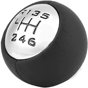 AUTOZOCO Pomo perilla de 6 cambios, Pomo 6 velocidades, Palanca Cambio Manual 6 Velocidades, Compatible con 307 308 3008 407 5008 807 y Citroen C3 C4 C8, apto para varilla 18mm