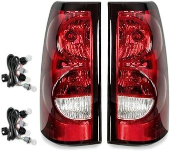 Rongxu auto Silverado Tail Lights Compatible With 2003-2006 Chevy Silverado 1500/1500HD 2500/2500HD 3500 Driver and Passenger Side OE Style Rear Brake Lamps, Bulb and Harness Included (OEM Style)