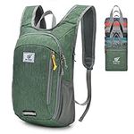 SKYSPER Small Daypack 10L Hiking Backpack Packable Lightweight Travel Day Pack for Women Men(Green)