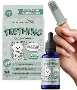 Legendairy Milk Organic Teething Drops - Baby Teething Relief Drops, Clove and Chamomile - Ideal for Babies and Toddlers - Sugar Free, 120 Servings