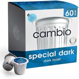 Cambio Roasters Special Dark Roast Organic Coffee Pods - The Only Organic Recyclable Aluminum Coffee Pods, Small Batch Roasted, Keurig® Compatible, Lower Acid, Bold Flavor, Lasting Freshness, 60 Count