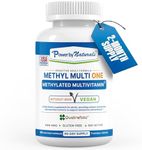 Power By Naturals Methyl Multi One - Methylated Multivitamin with Methylfolate & Methyl B12 for MTHFR Maintenance, 60 Capsules, 2 Month Supply, Made in USA (Packaging May Vary)