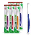 GUM End-Tuft Toothbrush for Hard-to-Reach Areas, Soft Bristles (Pack of 6) : 6 Brushes