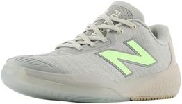 New Balance Women's FuelCell 996 V5 Hard Court Tennis Shoe, Slate Grey/Bleached Lime Glo, 9