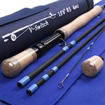 Maxcatch Two-Handed Switch Fly Rod Carbon 4-Piece Switch Rod Fly Fishing (11'0'' 7/8 wt 5 sec)