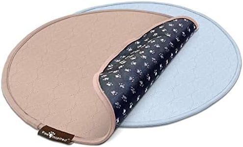 Paw Inspired Round Washable Pee Pads for Dogs | Reusable Puppy Pads | Waterproof Whelping Pads | Washable Training Pet Pads, Washable Potty Pads Extra Large Sizes (17" (2 Pack))