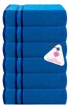 Casa Copenhagen - Egyptian Cotton Zero Twist 6 Pcs Face Towel (30 X 30 cm) Colour : Electric Blue