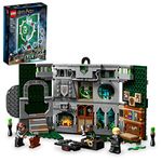 LEGO Harry Potter Slytherin House Banner Building Set 76410 - Hogwarts Castle Common Room Toy or Wall Display, Collectible Harry Potter Gift Idea for Boys, Girls and Kids with Draco Malfoy Minifigure