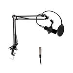 Pyle-Pro PMKSH01 Suspension Boom Scissor Microphone Stand/Studio Radio Shock Mount Mic Holder, Adjustable/Extendable