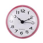 Cabilock 1pc Sucker Clock Non- Ticking Battery Operated Shower Clock Silent Clock Suction Alarm Clocks Astetic Room Decor Mini Clock Garden Clock Plastic Electronic Wall Clock