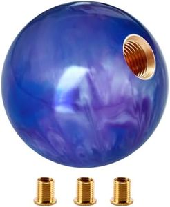 Monrand Round Ball Shift Knob M12*1.25 Universal Mars Style Gear Shifter Knobs Fit for 5 6 Speed Manual and Automatic Vehicles with Three Adapters M8*1.25, M10*1.25, M10*1.5(Purple)