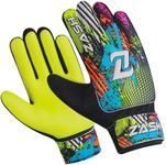 ZASH Soccer Goalie Gloves for Kids, Youth & Adult Football Goalkeeper Gloves Double Wrist Protection with 4-mm Latex Strong Grip Palm (Yellow Fluorescent, Size 5 Suitable for 9 to 12 Years Old)