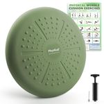 PhysKcal Wobble Cushion for Adults and Kids ADHD, 33cm Inflatable Wiggle Seat for Posture, Balance Disc for Core Strength & Stability, Flexible Seat Sensory Cushions, Cushion Physio