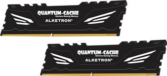 ALKETRON Quantum Cache – 16GB Kit(8GB+8GB Synchronized Dual Channel modules) DDR4 3200MHz CL16 RAM UDIMM - Over clocked Gaming Desktop Memory with Heat Sink - XMP Compatible - 3Year Warranty