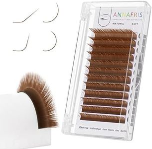 ANNAFRIS Extension Ciglia Colorato Marrone 0.07 D 8-15 Mix Classico Ciglia One to One Volume Russo Estensione Delle Ciglia Individuale Ciglia Finte Colorate Singole Ciglia(Classic BROWN,0.07 D Mix)
