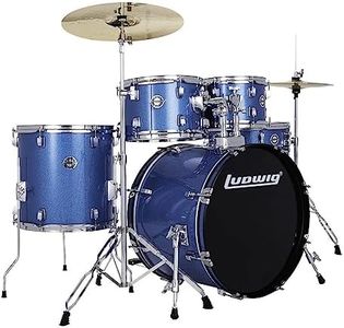 Ludwig Accent FUSE 5pc Acoustic Drum Set Pack Blue Sparkle