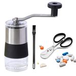 ROLMZJX Pill Crusher With pill splitter,Baby Medicine Tablet Crusher Grinder, Grind Pills into Fine Powder ,Mills for Feeding Tube, Pets & Kids