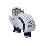 Gunn & Moore GM Cricket Batting Gloves | Mana | Lightweight Back of Hand Design | Calf Leather Palm | Adult Right Handed | Approx Weight per Pair 470 g, White