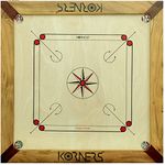 KORNERS Carrom Board with Striker, Coins & Powder | Premium Quality Game Set (Natural Club 35" Classic Edition)