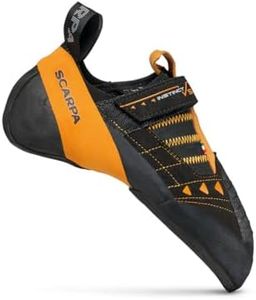 SCARPA Instinct VS Rock Climbing Shoes for Sport Climbing and Bouldering, Black/Orange, 10-10.5 Women/9-9.5 Men