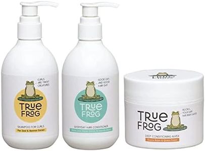 TRue FRoG Shampoo for Curls, Everyday Hair Conditioner and Deep Conditioning Mask for Curly, Wavy, Dry and Frizzy Hair, Sulphate and Paraben Free (Combo Pack of 3) 700 ML