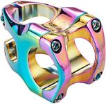 Bike Stem 35mm Short MTB Handlebars Riser Rainbow Ultra-Light CNC Aluminum Alloy 31.8 * 28.6mm For Mountain bike Enduro Trail AM XC FR DH Bicycle Parts (colorful)
