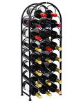 EasyPAG Metal 23 Bottles Wine Rack, Freestanding Wine Holder Floor, Home Kitchen Wine Storage Organiser Stand,Black