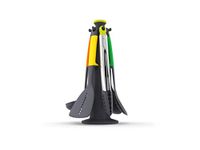 Joseph Joseph Elevate - Kitchen tools & gadgets Carousel 6-Piece Utensil & Tongs Set with rotating stand, Ergonomic silicone handles, Multicolour