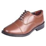 Liberty Kulture Men's Leather Oxford Shoes, Police, Officers, Formal Lace-Up Mid Top Shoes_Cowboy-Tan-9