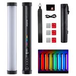 GODOX TL30 Handheld Full-Color RGB Tube Light 2700-6500K Adjustable 13 FX Light Effect CRI 97 TLCI 99 Accurate Color Support APP Control Magnet Design for Film Making Video Photography