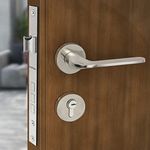 Plantex Brass Pearl Mortice Door Lock for Main Door Lock Set with 3 Keys/Mortise Door Lock for Home/Office/Hotel (7060 - Matt)