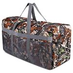 REDCAMP 96L Extra Large Duffle Bag Lightweight, Water Repellency Travel Duffle Bag Foldable for Men Women, Leaf Camouflage