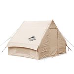 Naturehike Inflatable Tent Cotton Glamping Cabin Tent, Lightweight Outdoor Tents for Family Camping Picnic, Large Tent, Luxary Tent