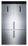 Summit Appliance FFBF181ES2KIT48 48" Wide Bottom Freezer Refrigerator Set; Set Includes: FFBF181ES2 and FFBF181ES2LHD Bottom Freezer Refrigerators, and Decorative Top Grill (GRILL48B); No-frost