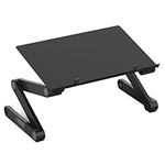 WorkEZ Professional Laptop Riser for Desk - Adjustable Laptop Desk for Bed Computer lap desk for laptop ergonomic laptop stand for bed laptop holder desk laptop cooling stand bed desk for laptop black