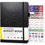 Clever Fox Budget Book – Financial Planner Organizer & Expense Tracker Notebook. Money Planner Account Book for Household Monthly Budgeting and Personal Finance. Compact Size (5.3" x 7.7") – Black