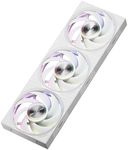 PCCOOLER Case Fan F7 X120 ARGB 120mm 3-Pack, Triple-Sided Infinite Mirror Effect, Link Connect Daisy Chain Design, High Static Pressure PWM Fan, Hydro Bearing, for CPU Cooler & Radiator (White)