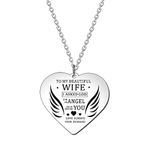 Yellow Chimes Chain Pendant for Women ' to My Beautiful Wife' Touching Love Message to Wife Stainless Steel Heart Pendant for Women and Girls. Valentine Gift for Girls